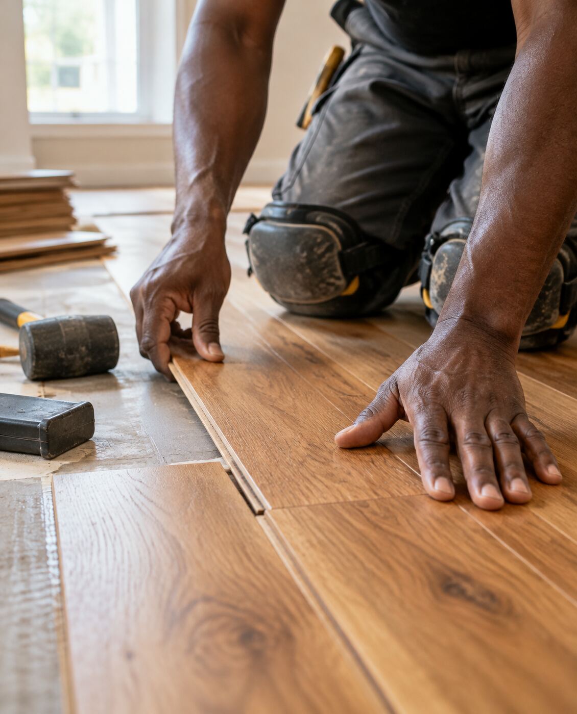 Hardwood flooring installation